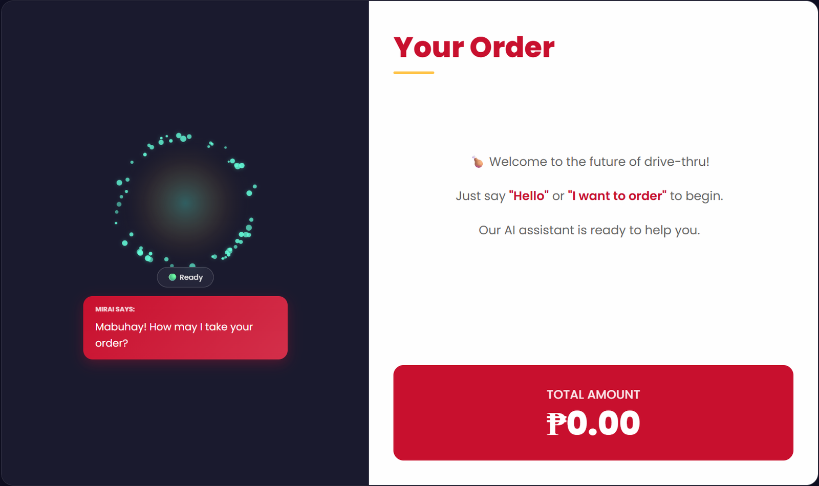 AI Drive-Thru Interface Dashboard